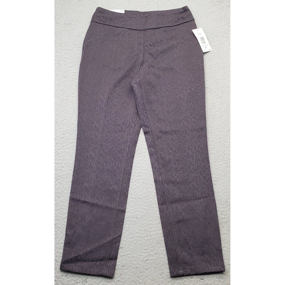 Alia‎ Pants Womens 6P Multi Animal Print Stretch Flat Front Straight High Waist
